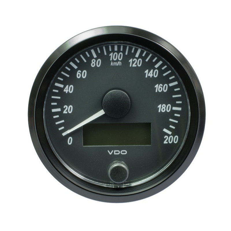 VDO SingleViu Speedometer 200 Km/h Black 80mm